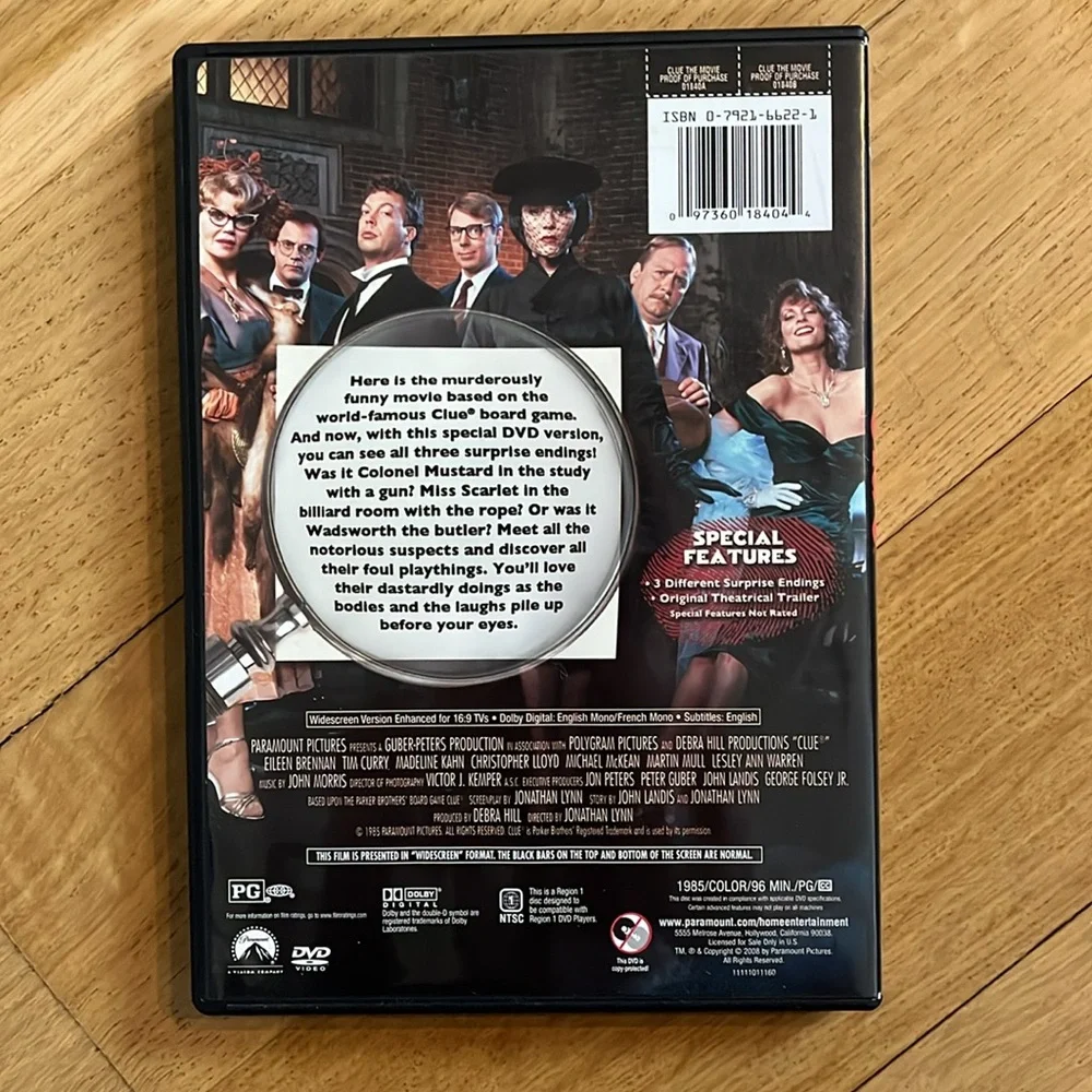 Clue: The Movie DVD - Picture 2 of 3